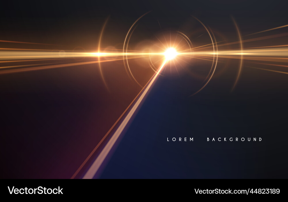 Dynamic Light Rays on Dark Background Vector Image