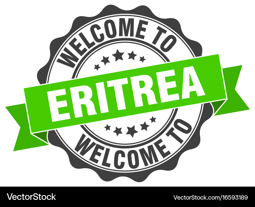 Eritrea round ribbon seal Vector Image