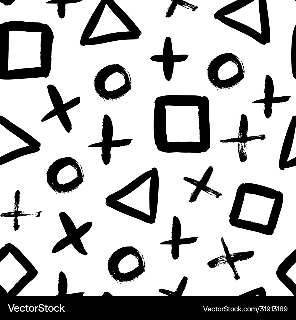 Geometric seamless pattern in memphis style Vector Image