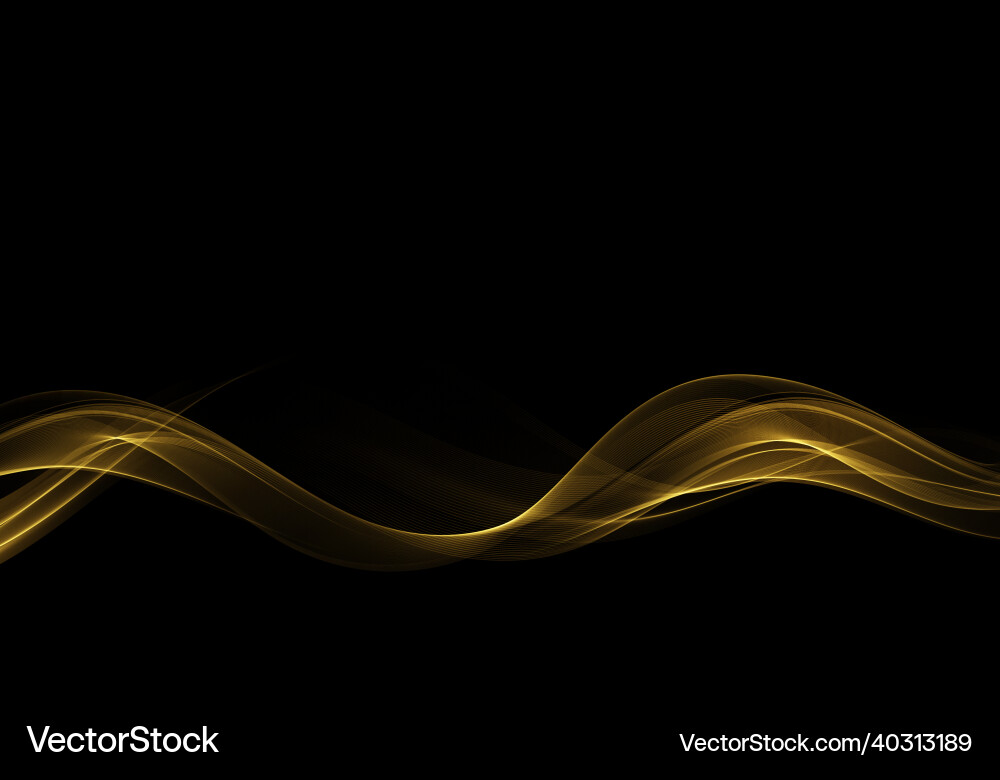 Golden Moving Waves Vector Image