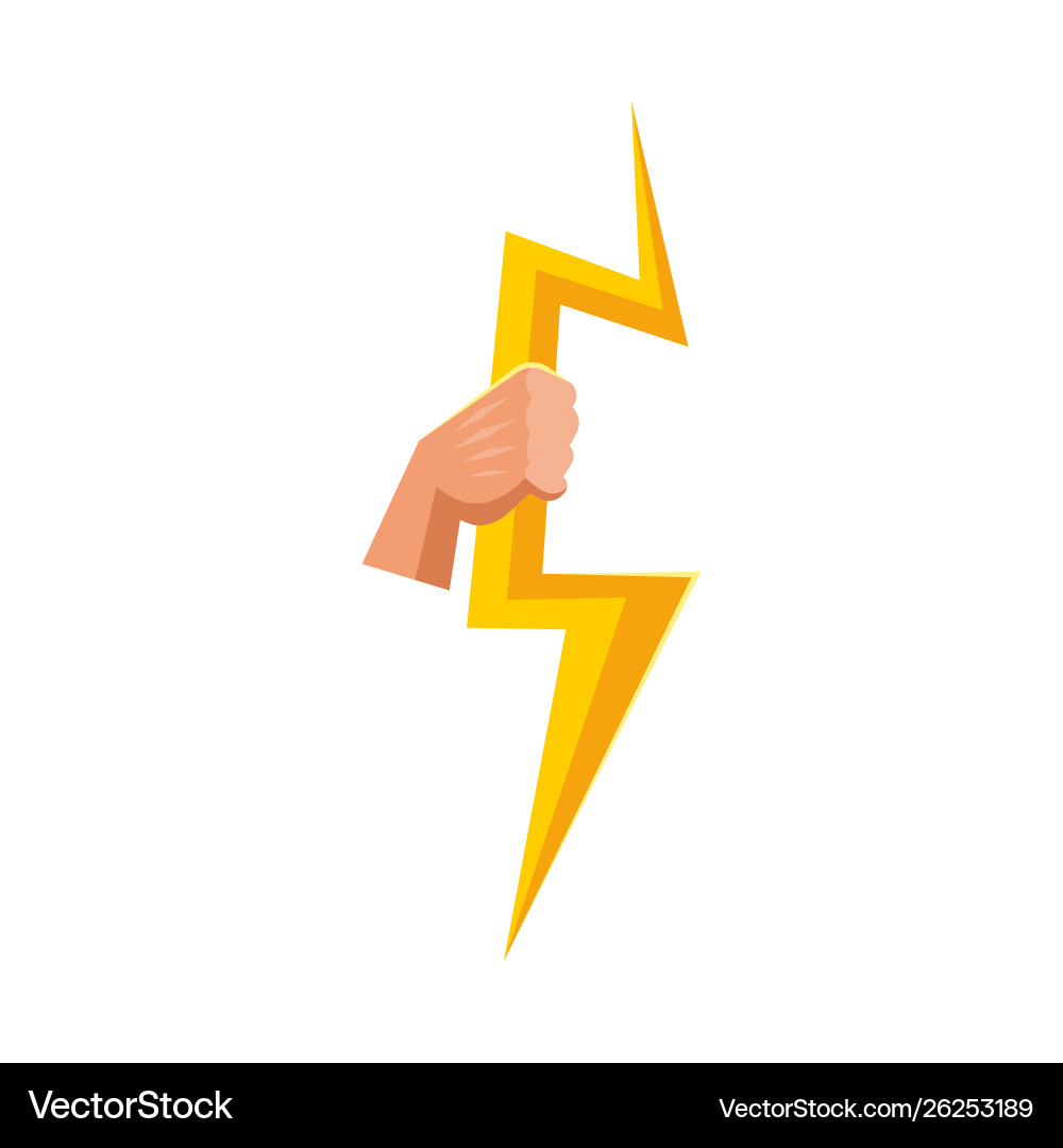 Isolated object lightning and zeus sign Vector Image