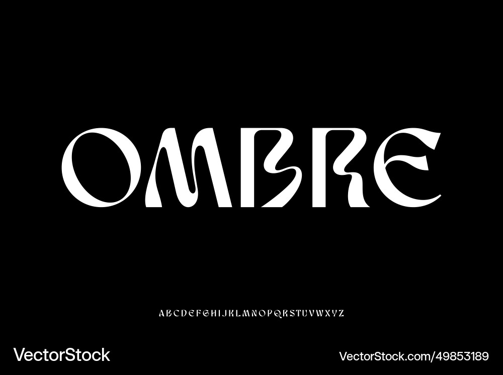 Kreative moderne flüssige alphabet schriftart Kreative moderne flüssige alphabet schriftart vektorbild