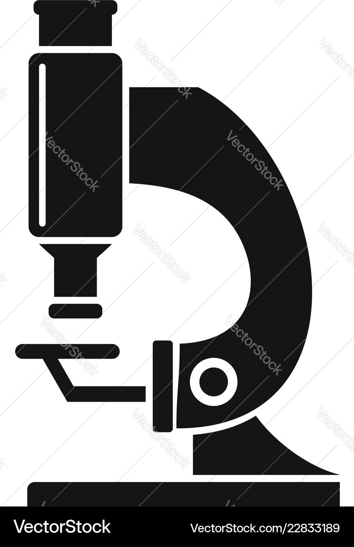 Lab microscope icon simple style Lab microscope icon simple style vector image