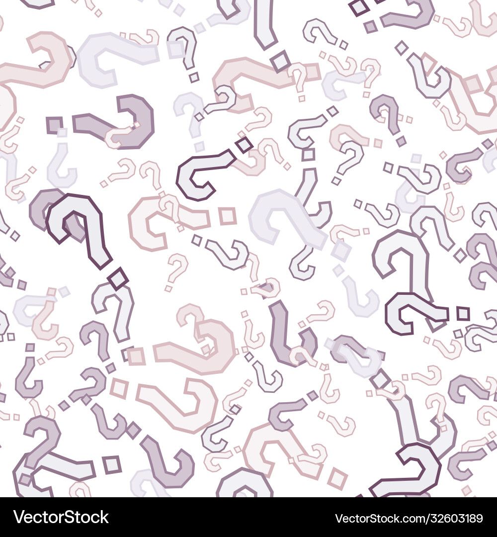 Quiz seamless pattern question marks doubt faq vector image