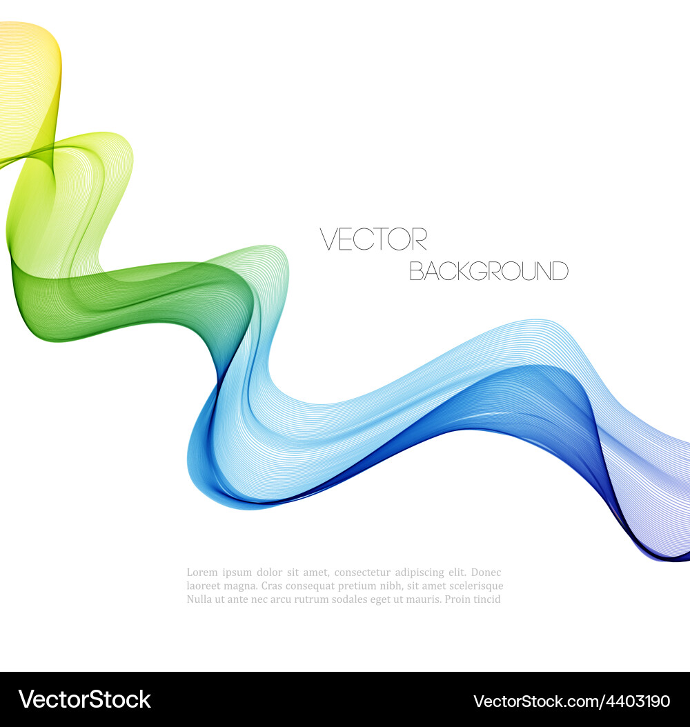 Abstract curved lines background template vector image