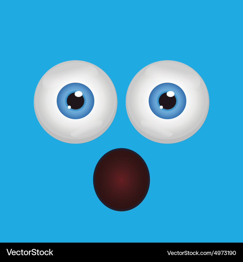 Abstract facial expression on a colored background Vector Image