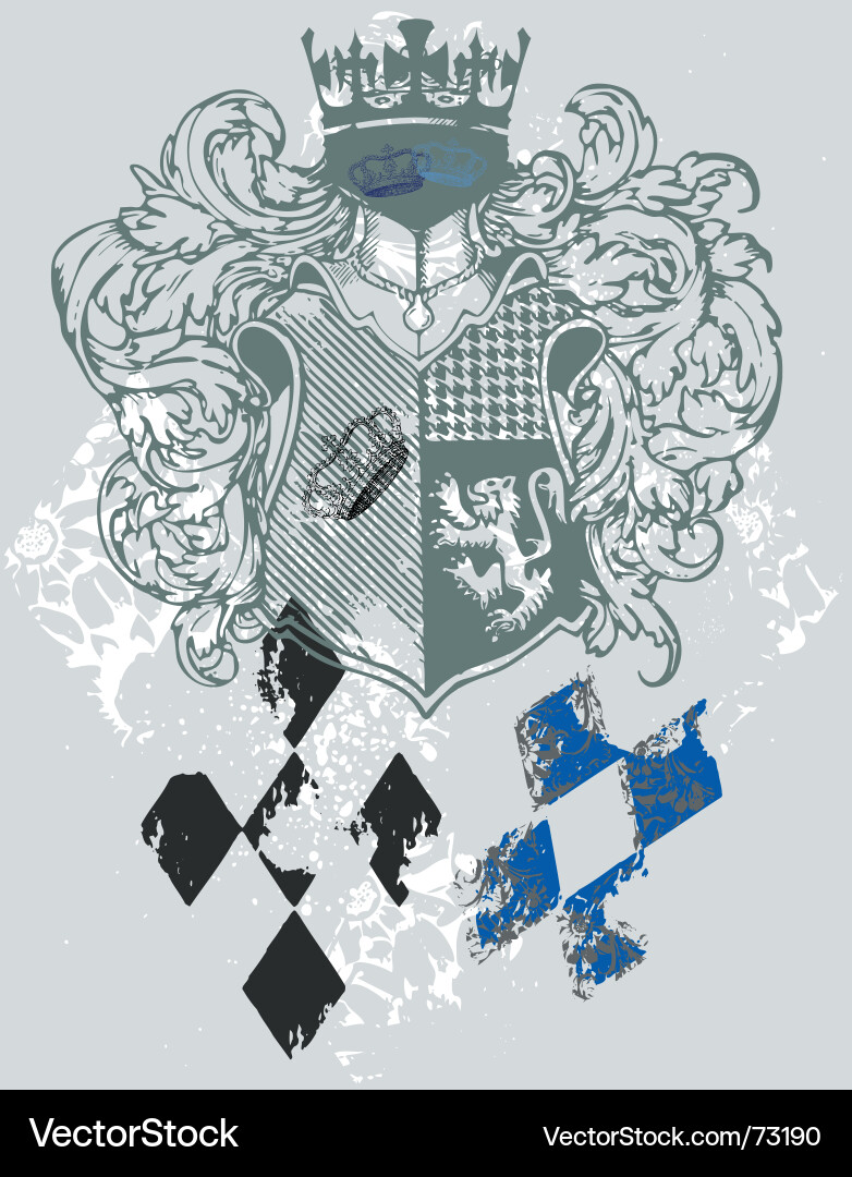 Checkerboard Shield Vector Image