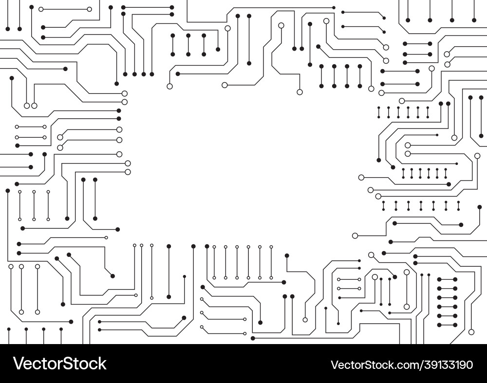 Circuit technology background with hi-tech digital Vector Image