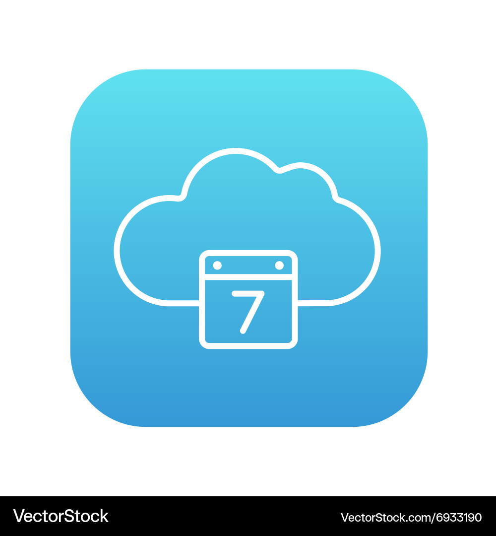 Cloud computing line icon vector image