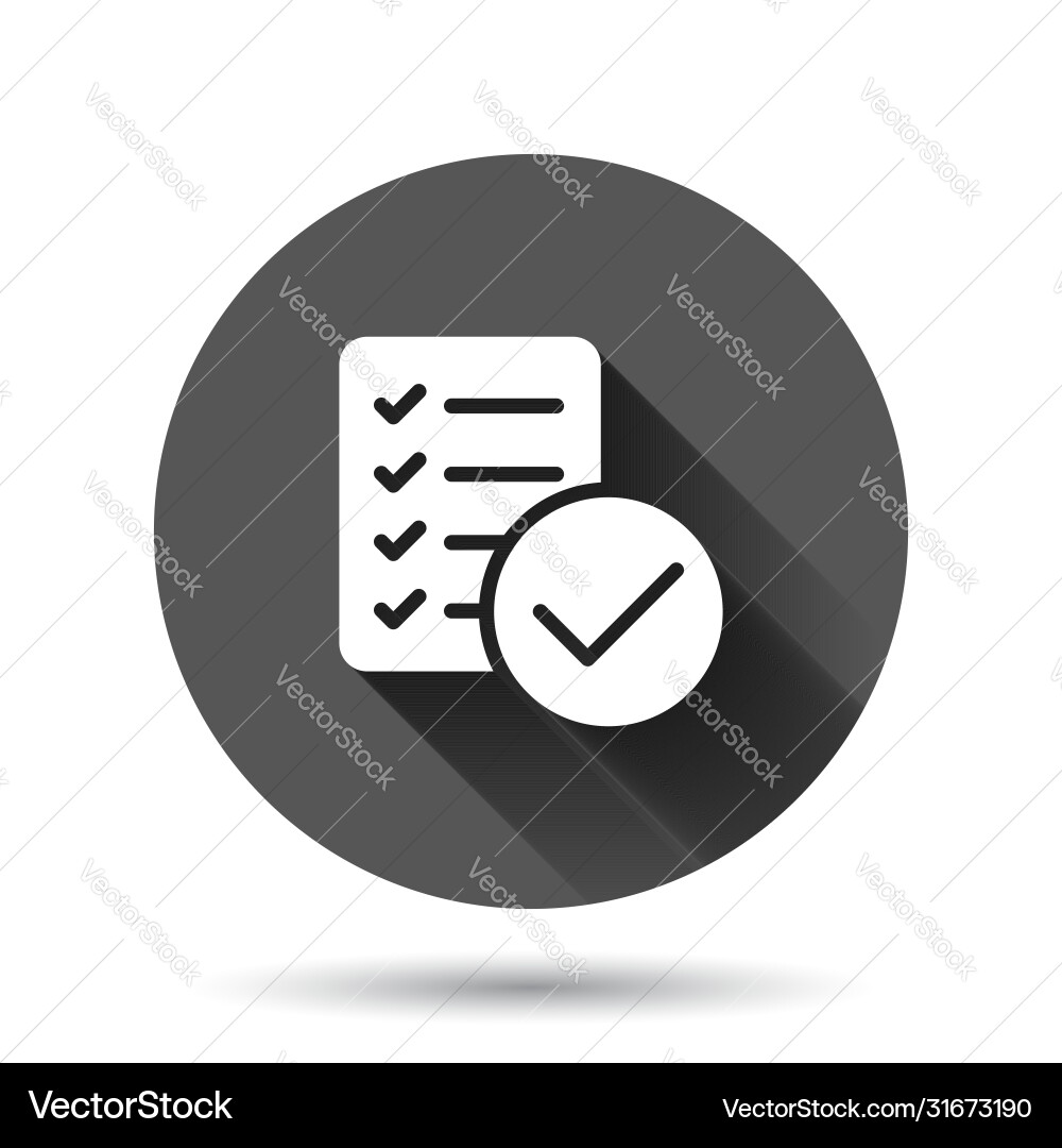 Document checklist icon in flat style report Document checklist icon in flat style report vector image