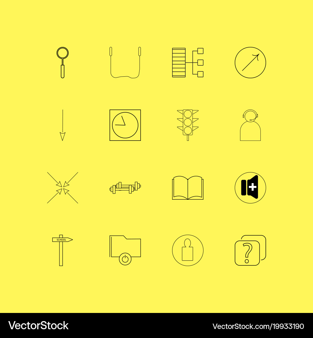 Essential linear icon set simple outline icons Vector Image