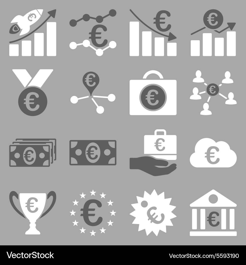 Euro-Banking-Geschäft und Service-Tools-Symbole Euro-Banking-Geschäft und Service-Tools-Symbole vektorbild