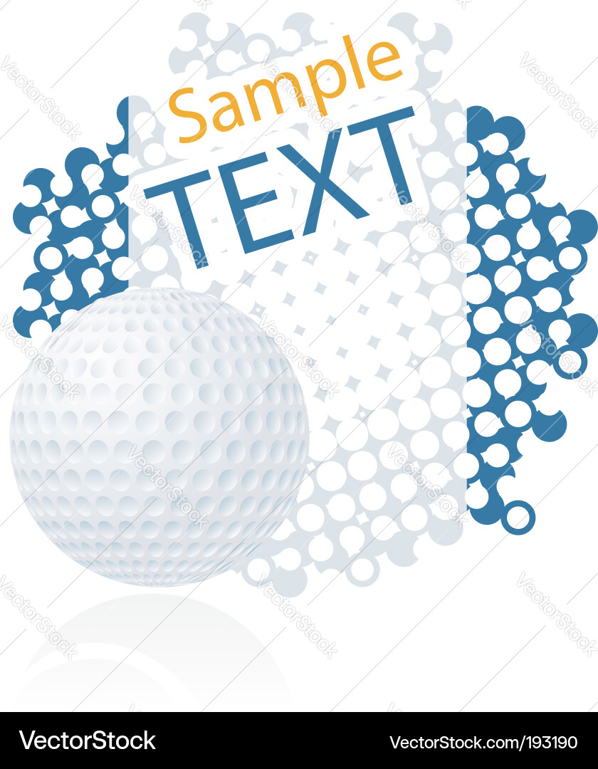 Golf Ball on White Background vector image