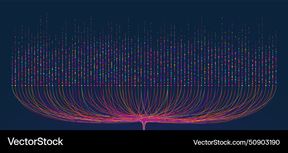 Information flow of big data visual Vector Image