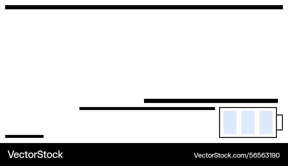 Minimalistic battery icon with progress bars Vector Image