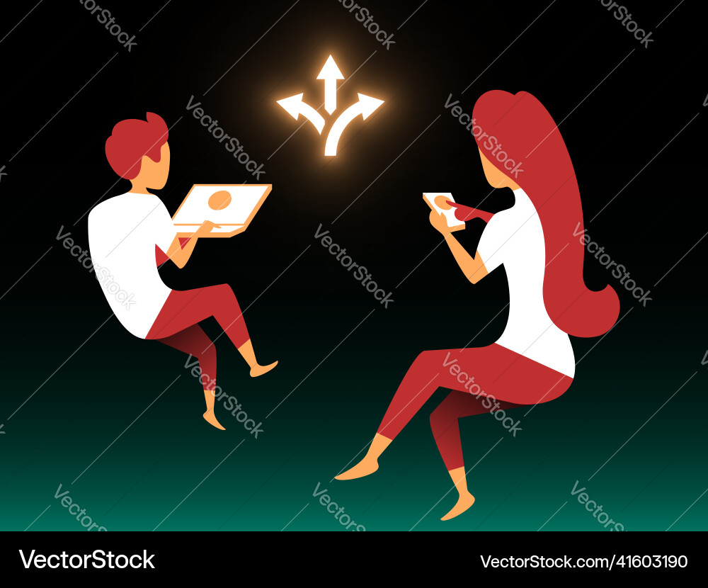 Multi device in gradient style editable vector image