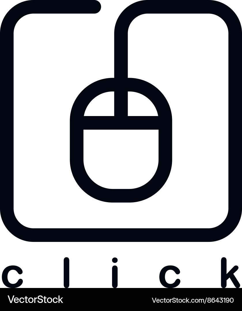 Notebook mouse theme logotype vector image