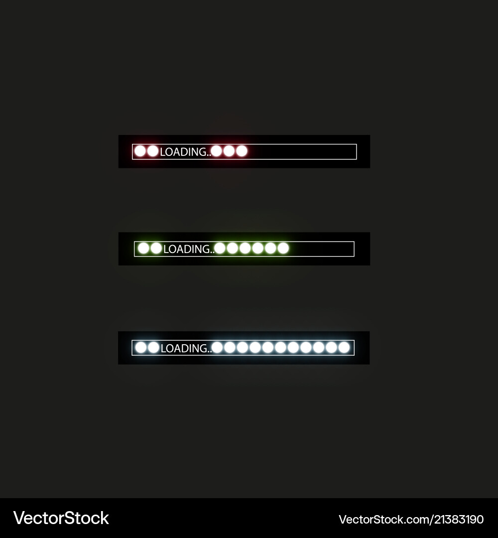 Progress loading bar with lighting concept Progress loading bar with lighting concept vector image