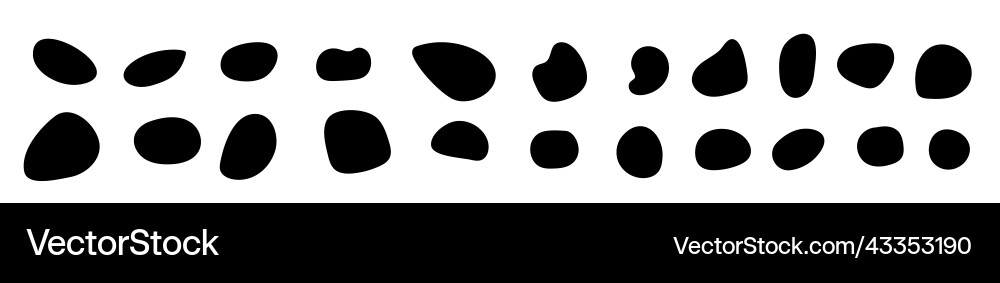 Random blob organic pattern spot shape amorphous Random blob organic pattern spot shape amorphous vector image