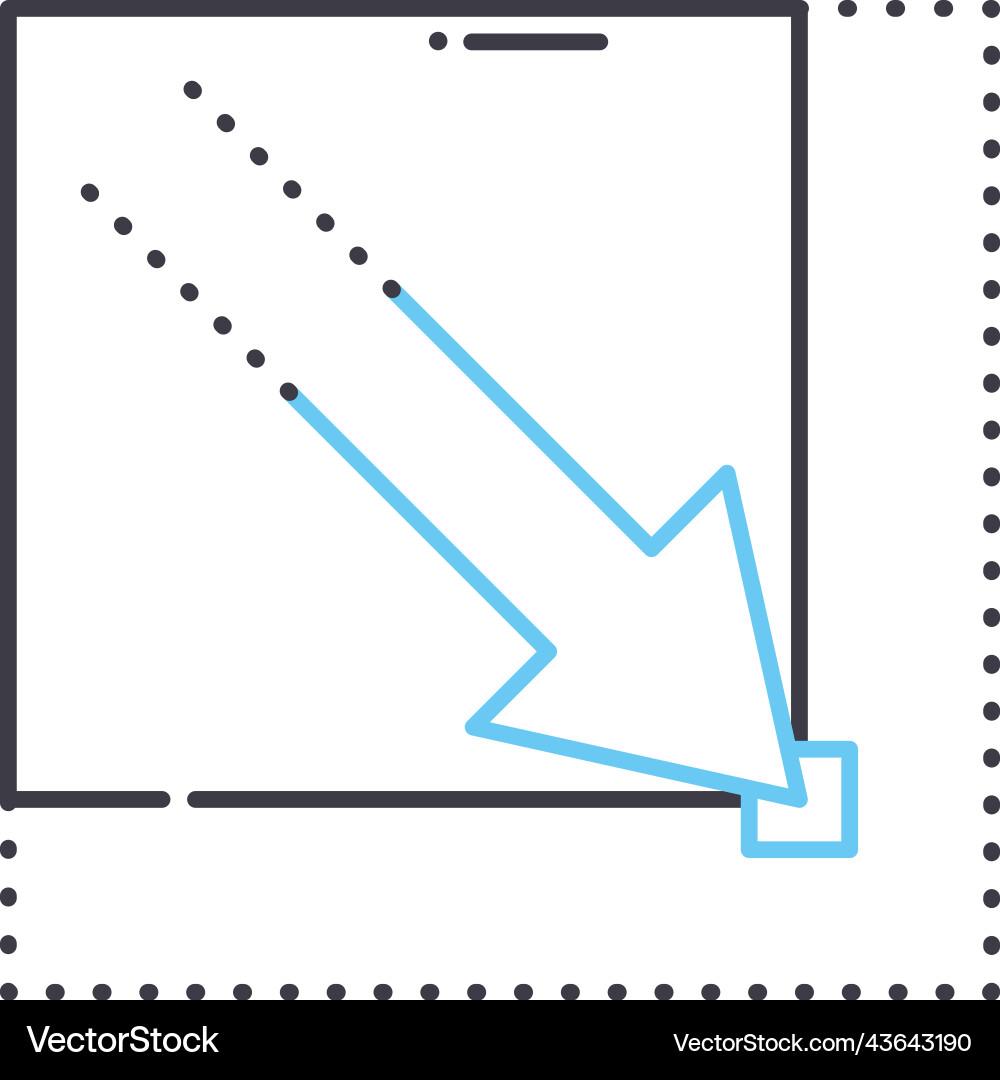Scalability line icon outline symbol Scalability line icon outline symbol vector image