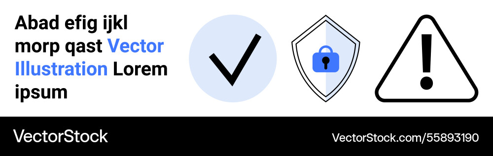 Security concept with checkmark shield lock Security concept with checkmark shield lock vector image