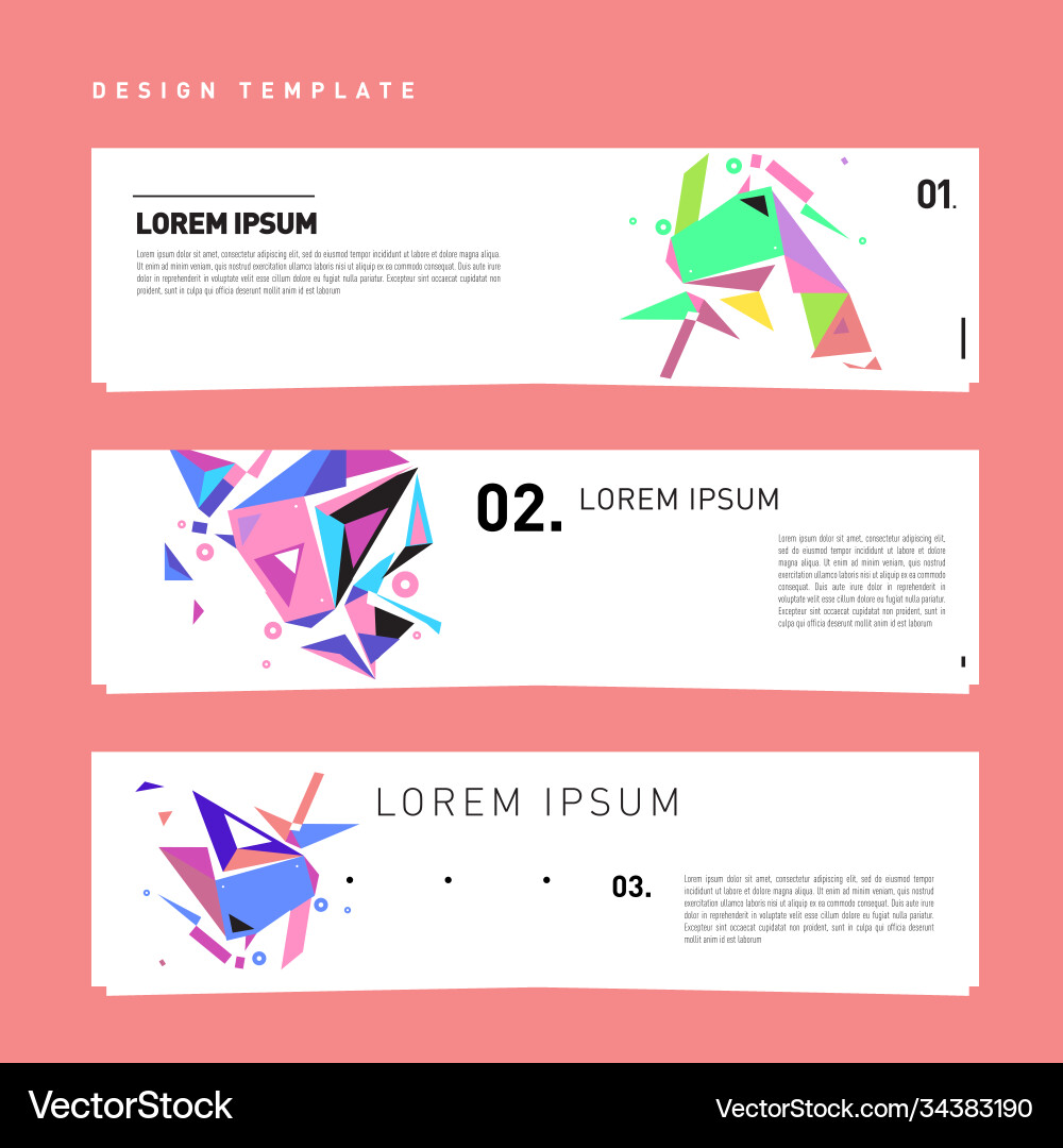 Set abstract banner web design template retro Set abstract banner web design template retro vector image