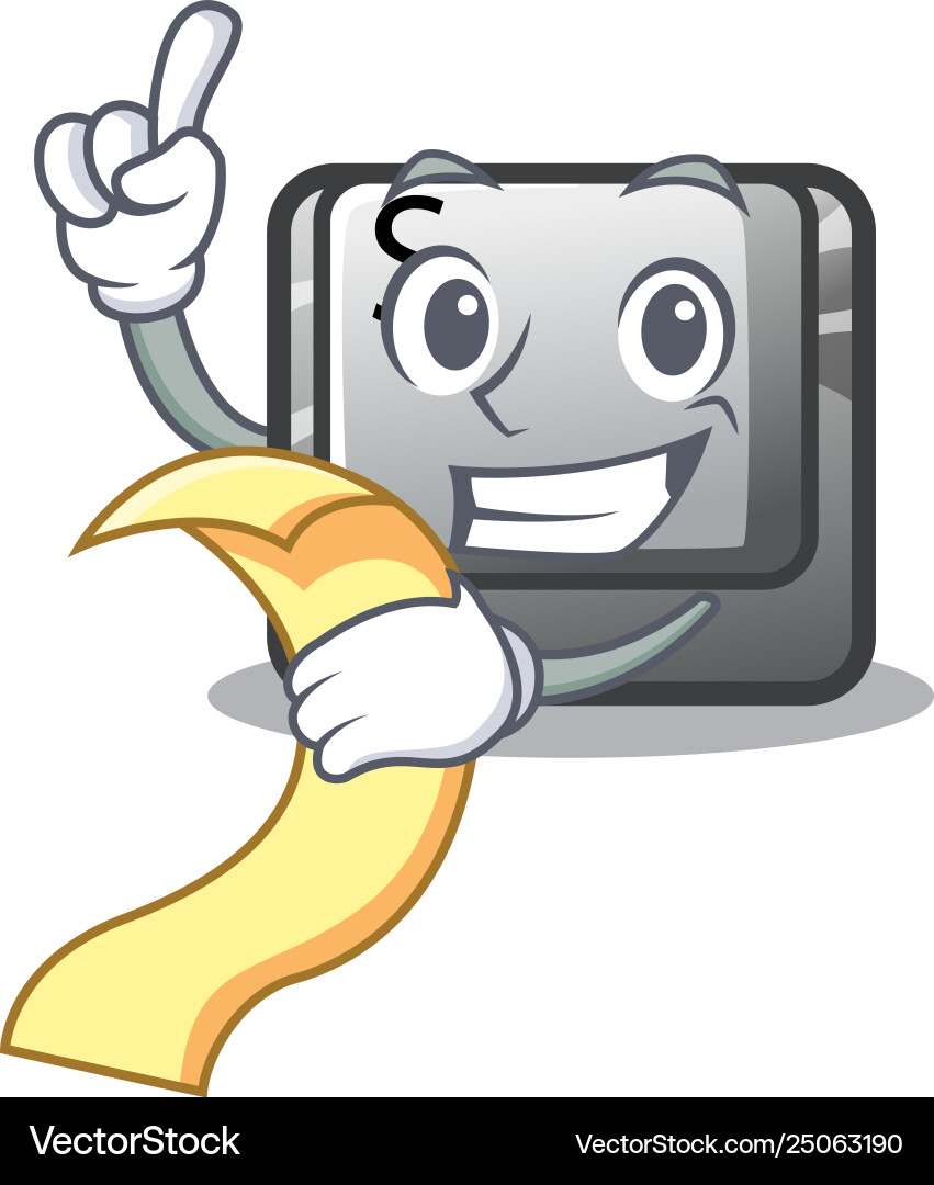 With menu button s on a computer cartoon With menu button s on a computer cartoon vector image