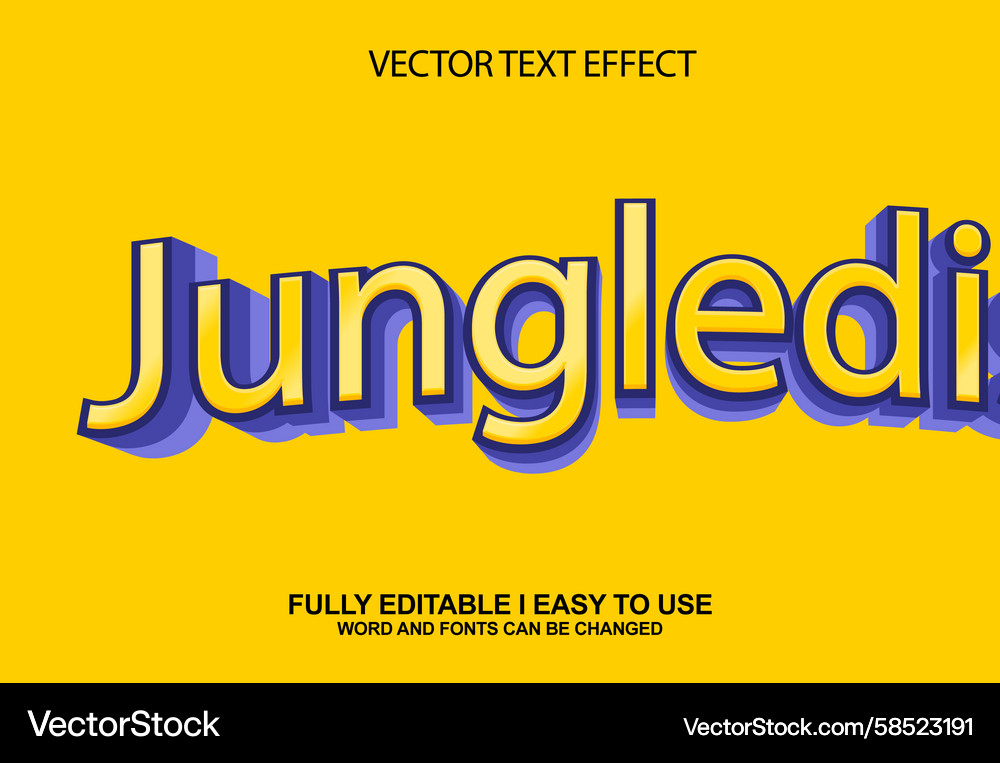 3D Text Effect - Editable Vector Image