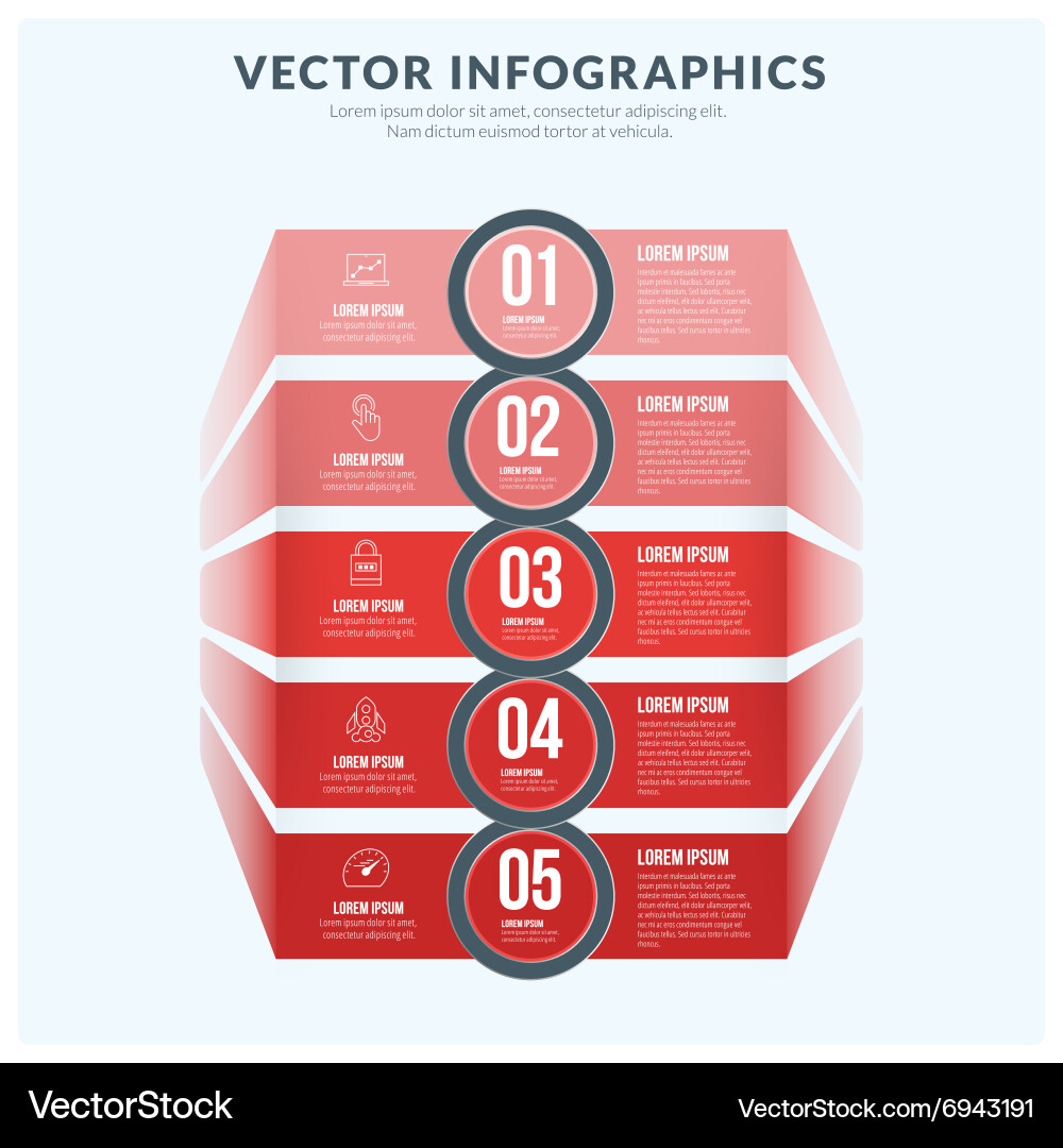 Abstract infographic design element flat style Vector Image