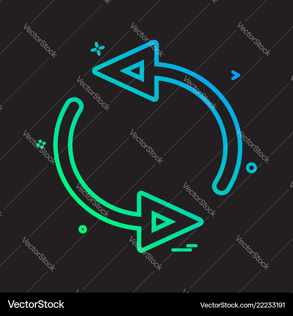 Arrow circle l rotate icon design vector image