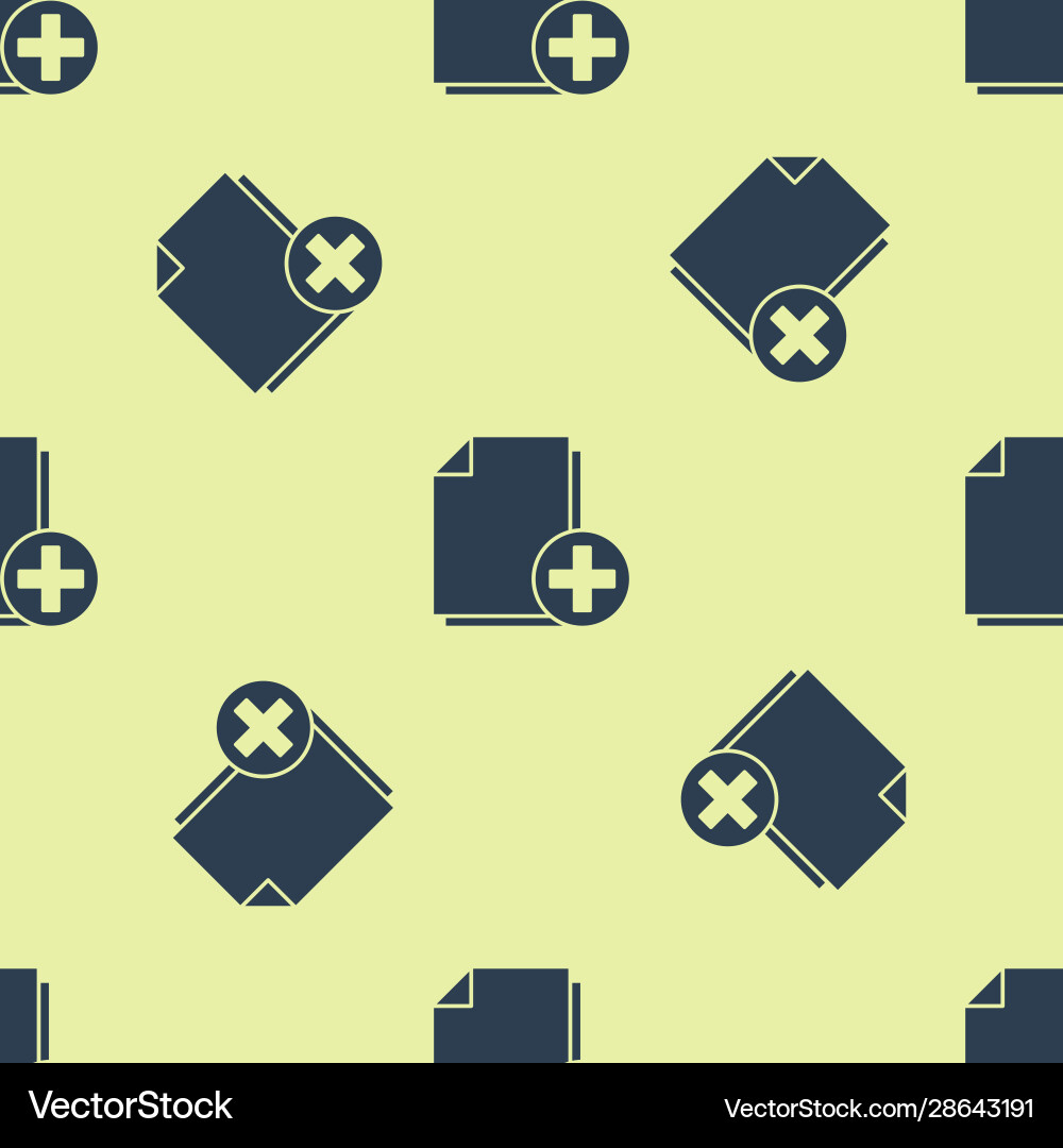 Blue add new file icon isolated seamless pattern Blue add new file icon isolated seamless pattern vector image
