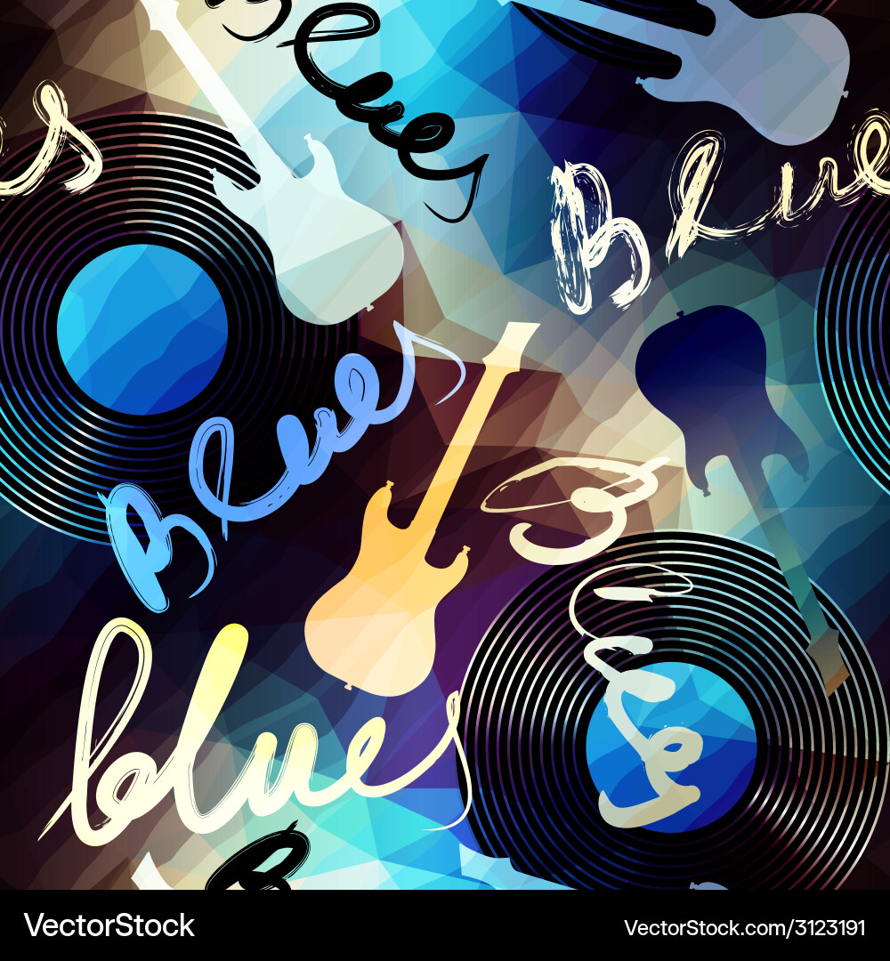 Blues music vector image