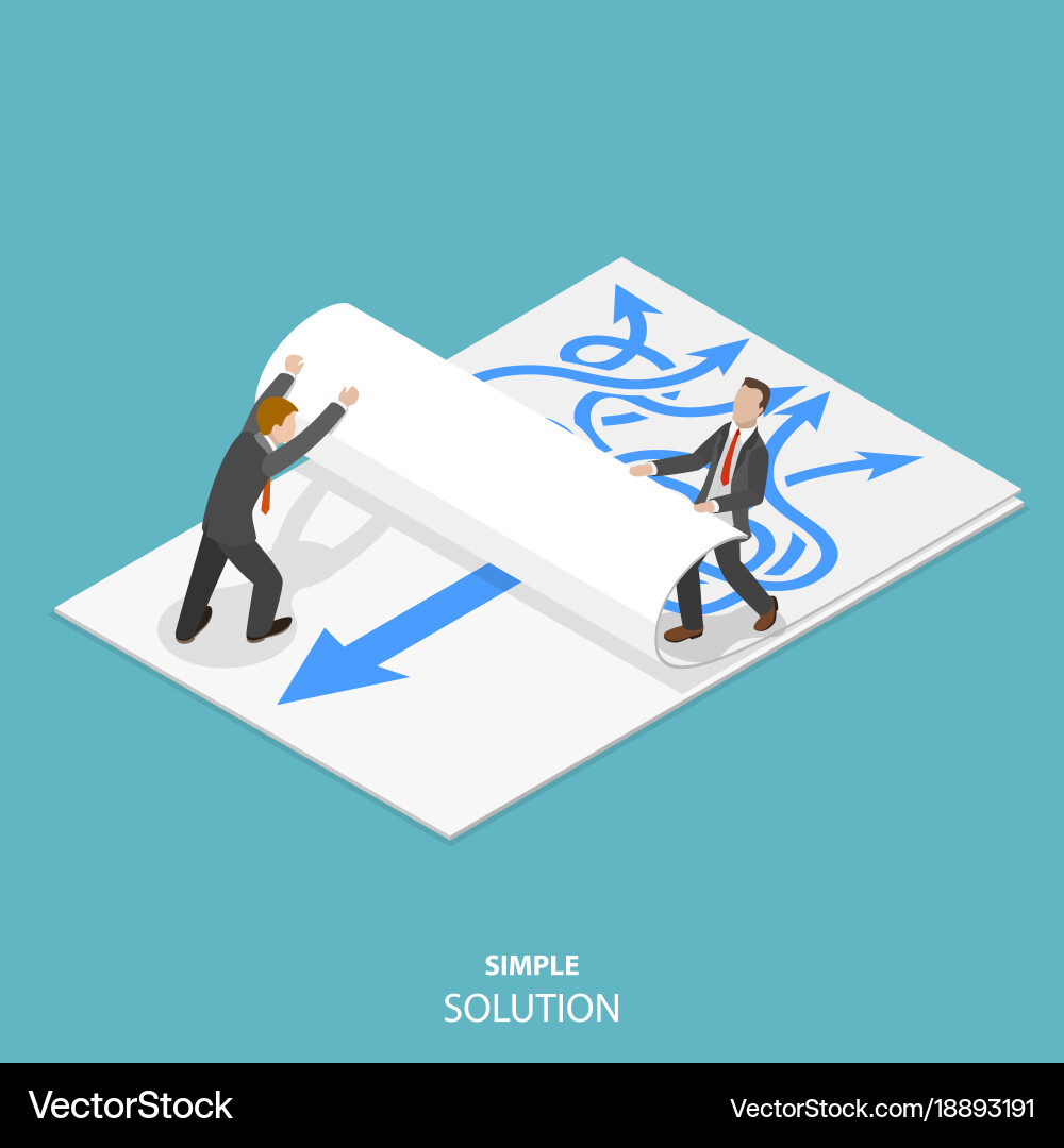 Clear Complex Problems: Simple Solution vector image