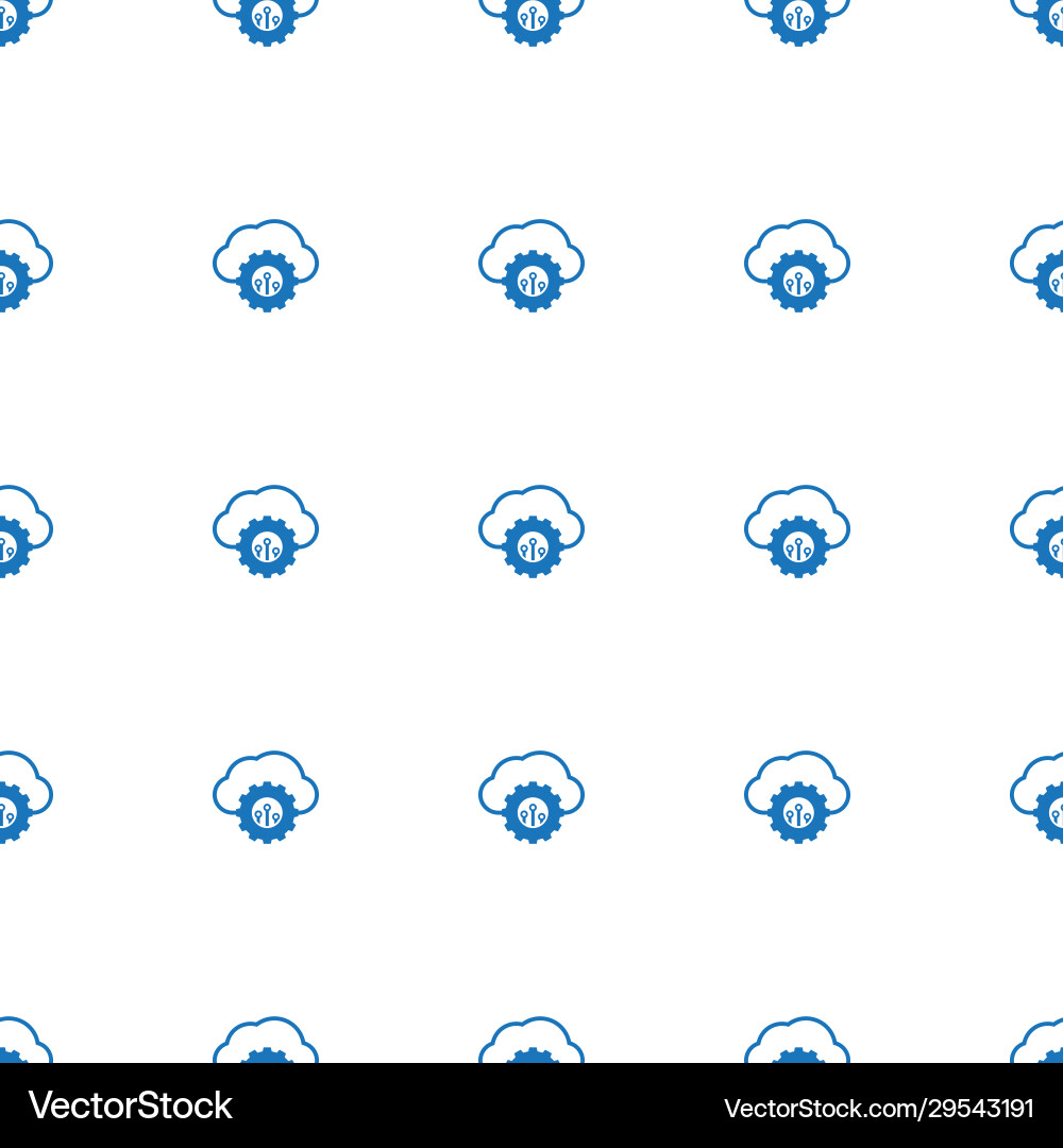Cloud computing icon pattern seamless isolated vector image