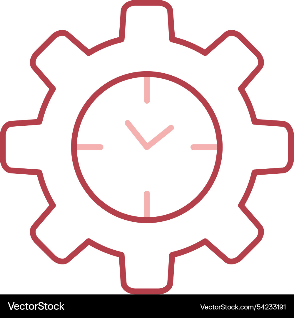 Efficient time line fill icon Vector Image