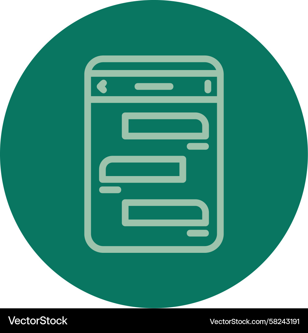 Multi-Color Message Line Icon Vector Image