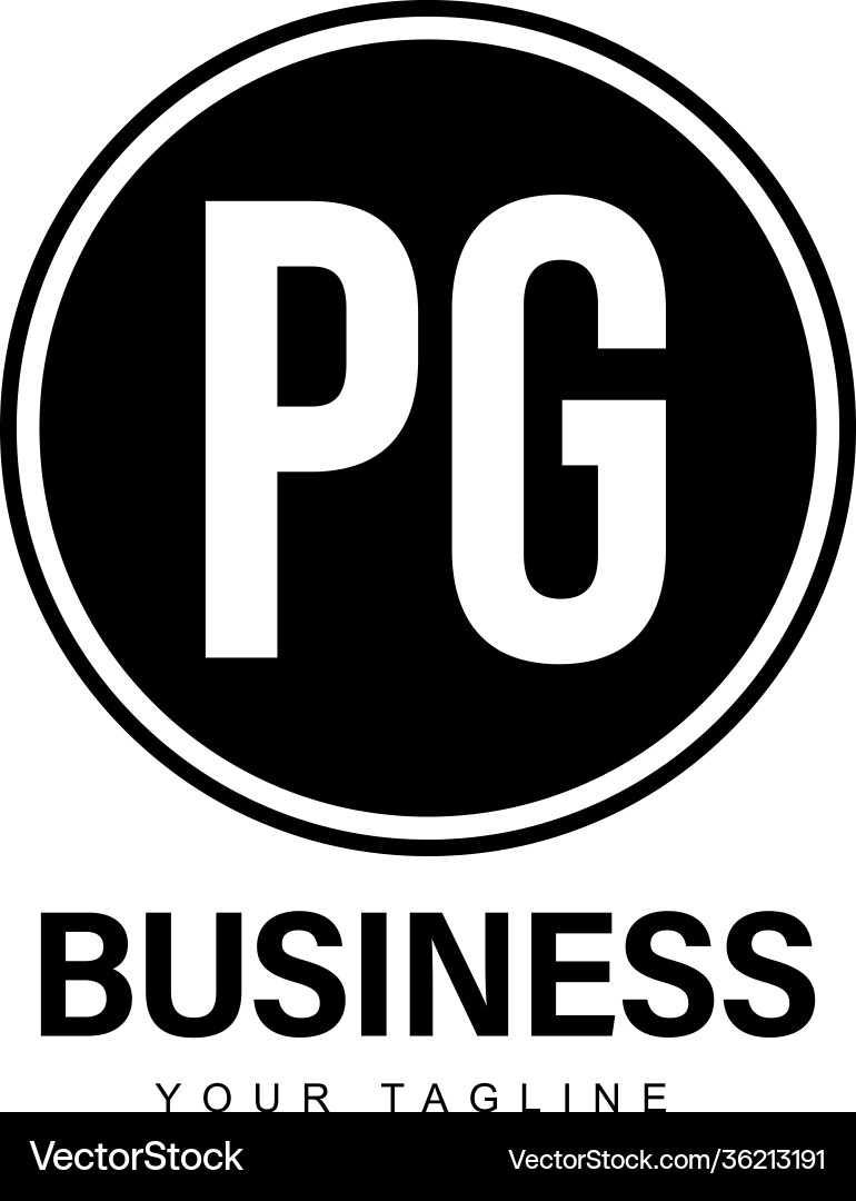 Pg initial a logo design with abstract style Vector Image
