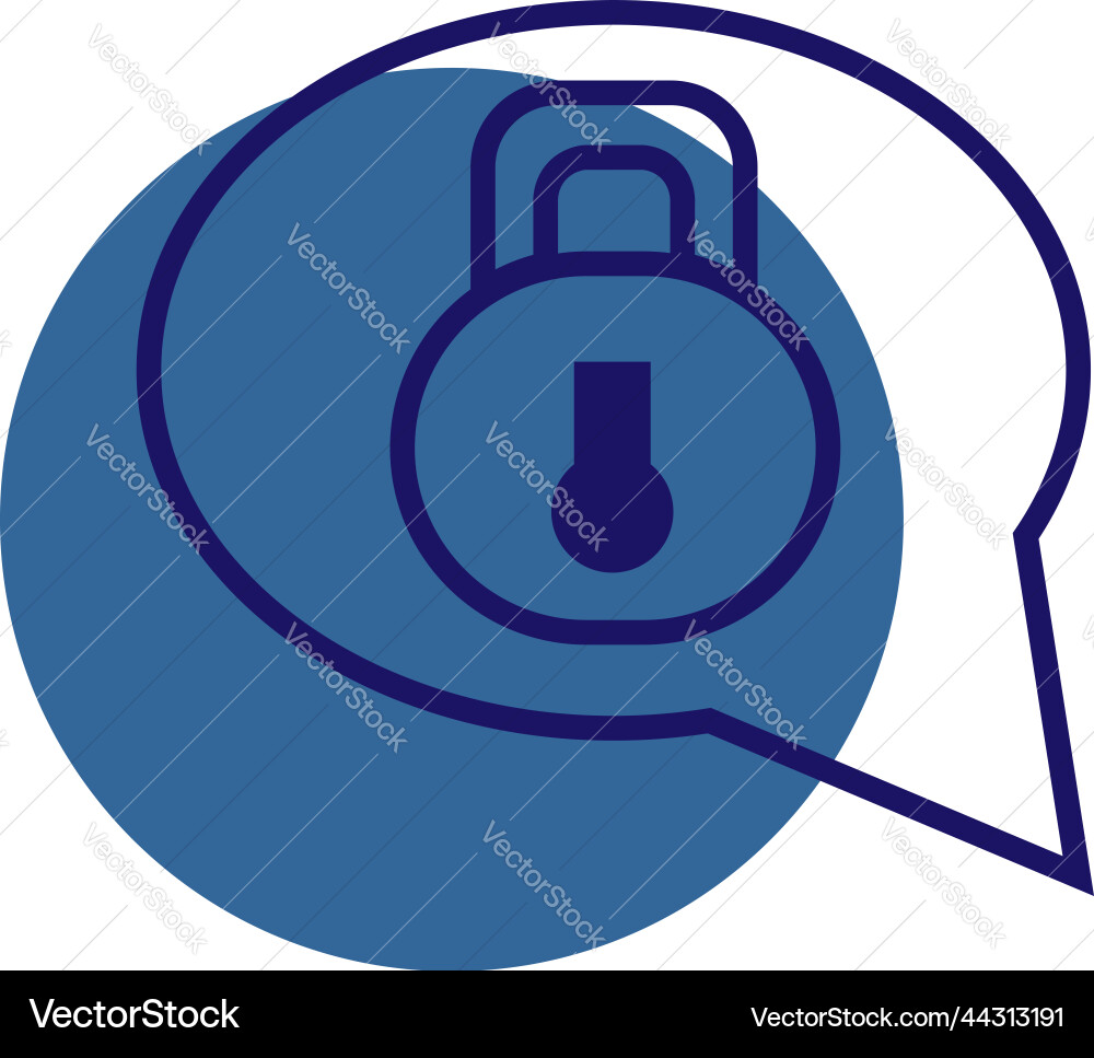 Protected message on a white background vector image
