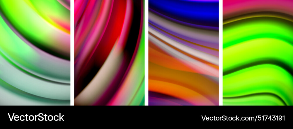 Rainbow style fluid color wave line background Rainbow style fluid color wave line background Vector Image