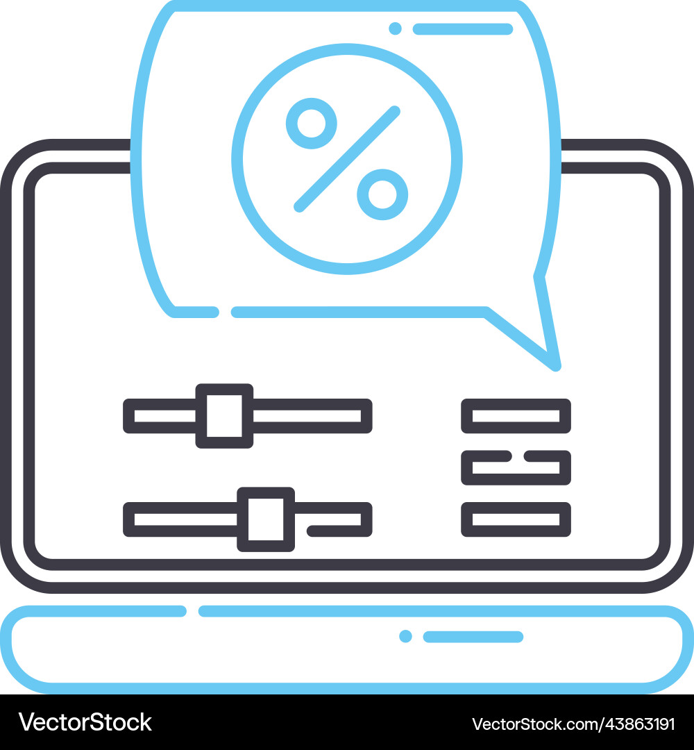 Sales trader line icon outline symbol Sales trader line icon outline symbol vector image