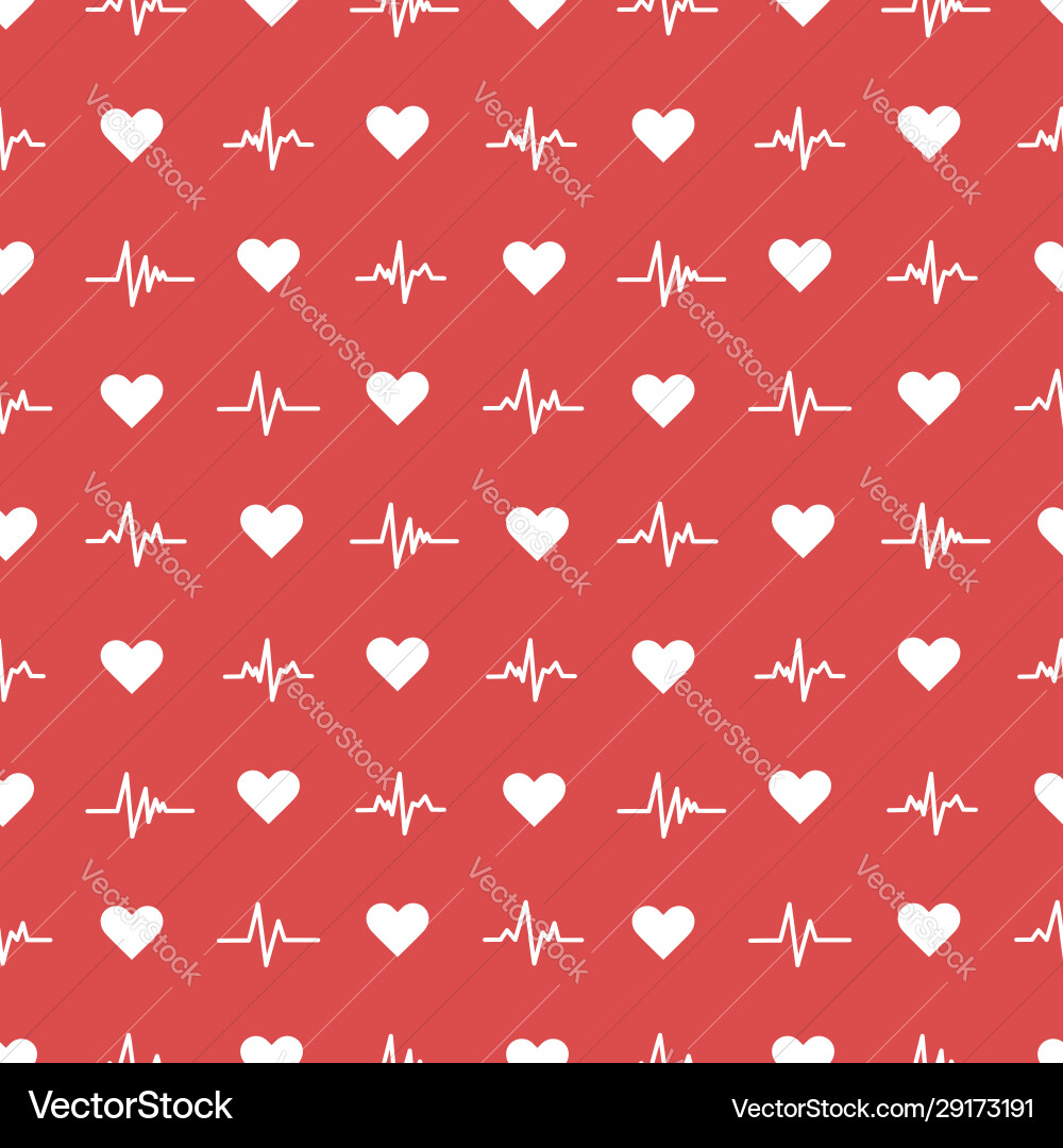 Seamless pattern with heart symbols and heartpace Seamless pattern with heart symbols and heartpace vector image
