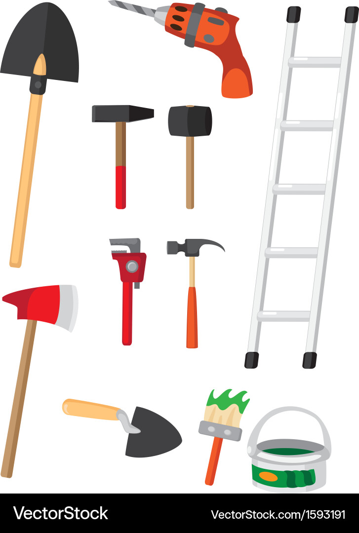 Tool Set Collection vector image