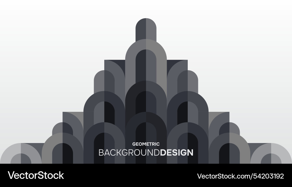Abstract deep grayscale geometric mosaic pattern Vector Image
