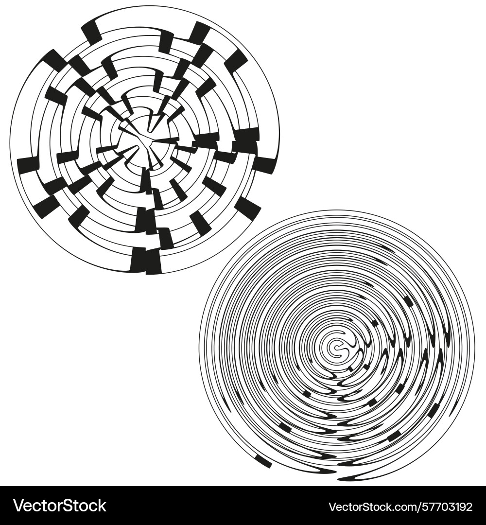 Abstract labyrinthine disks concentric arrow Abstract labyrinthine disks concentric arrow vector image