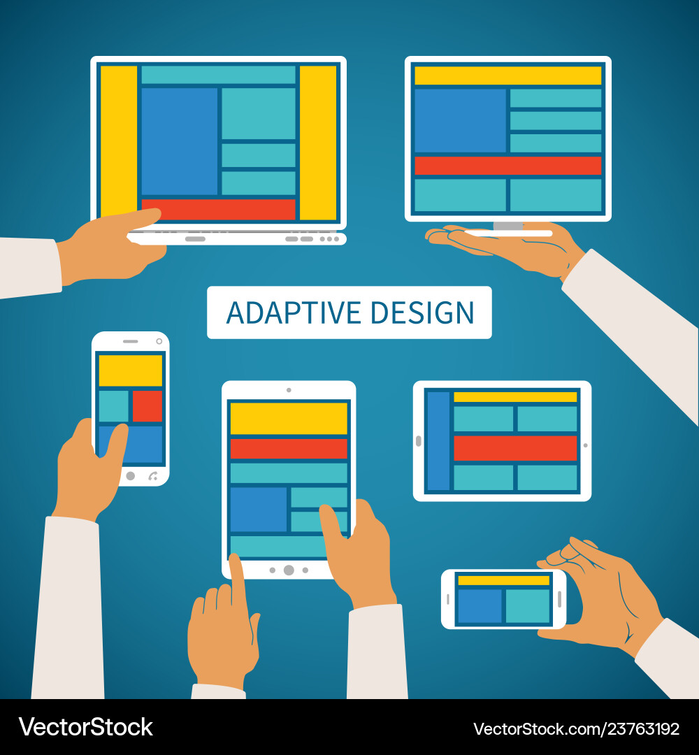 Concept of modern adaptive responsive web Concept of modern adaptive responsive web vector image