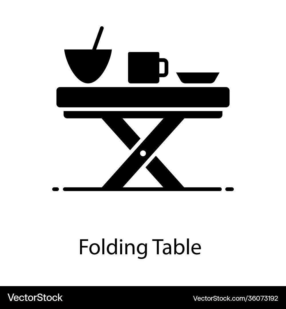 Folding table Vector Image