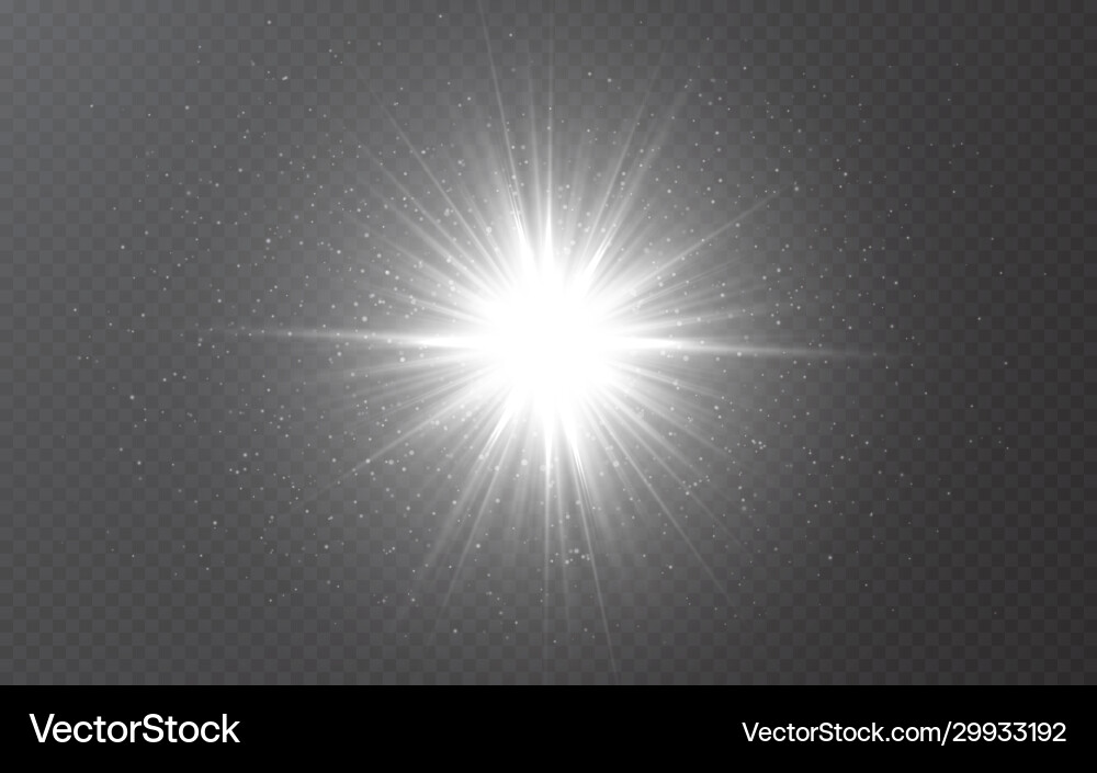 Glowing lights effect on transparent background Glowing lights effect on transparent background vector image