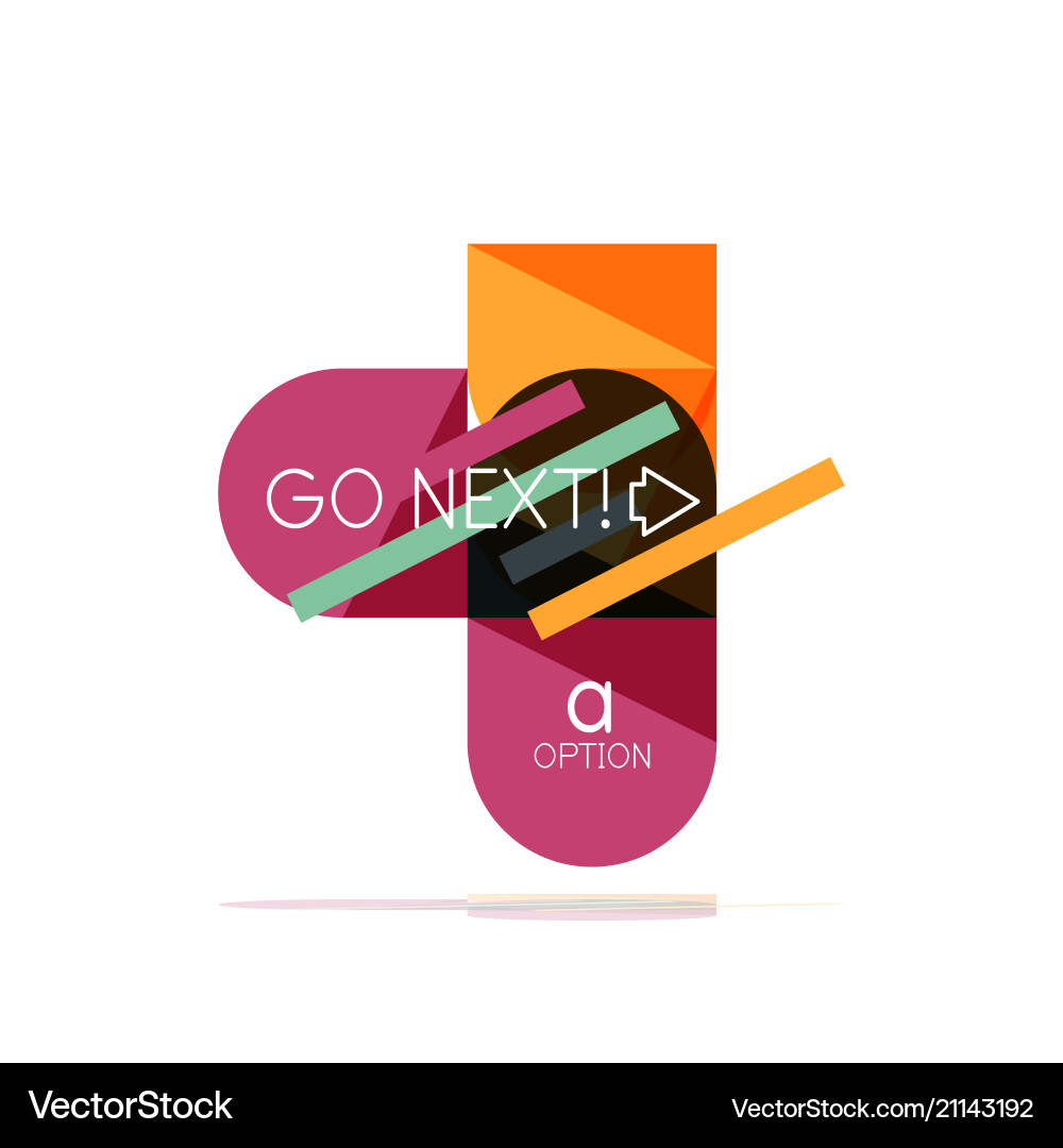 Minimal flat clean abstract option step Minimal flat clean abstract option step vector image