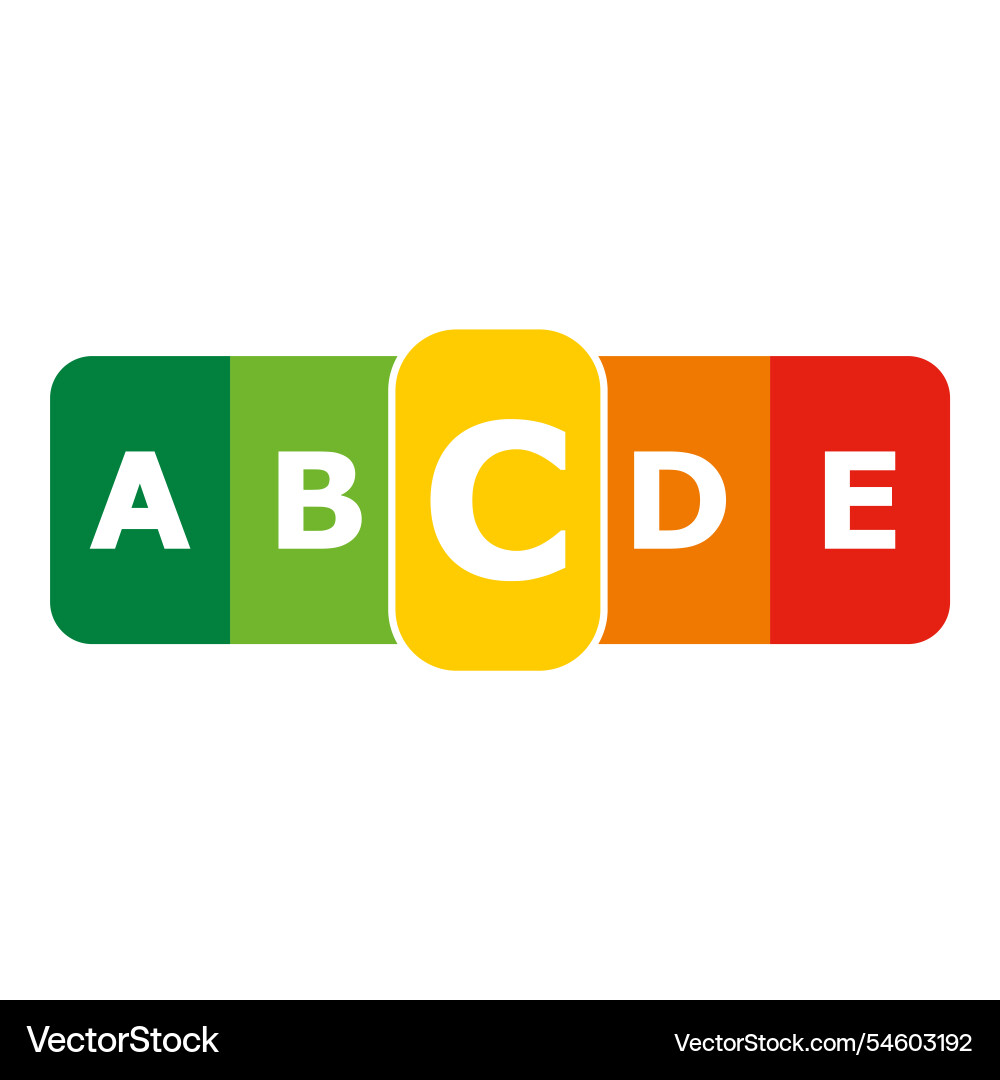 Nutri-score label isolated on white background c Vector Image