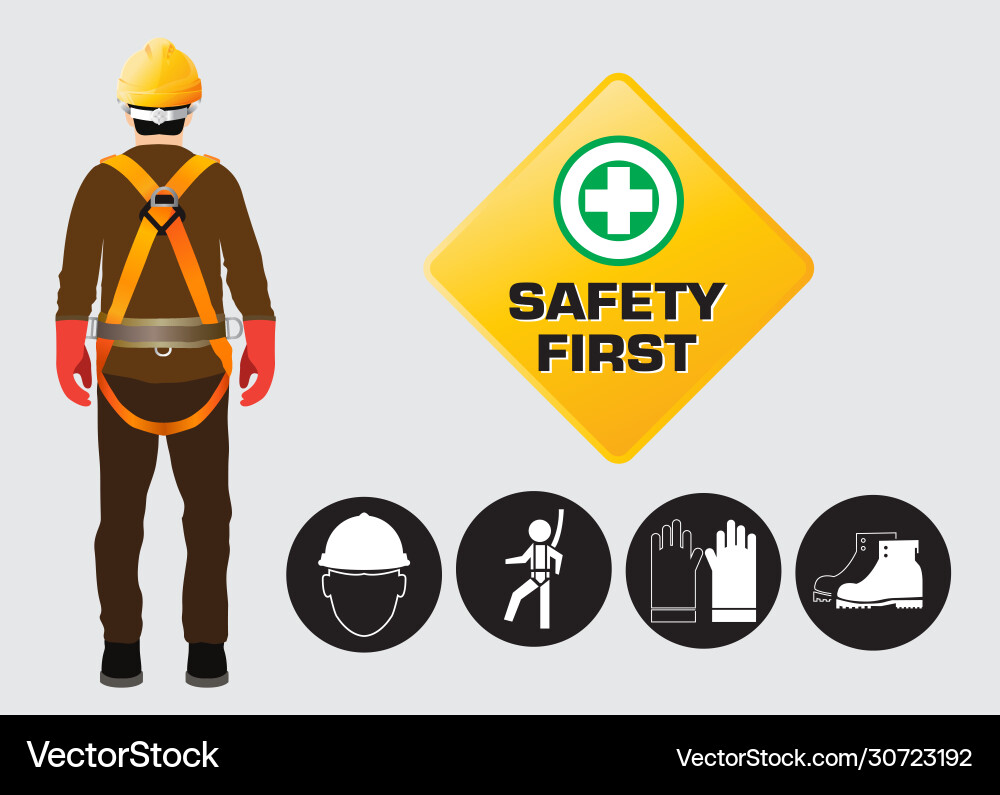 Safety first construction concept design Safety first construction concept design vector image